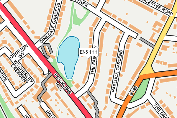 EN5 1HH map - OS OpenMap – Local (Ordnance Survey)