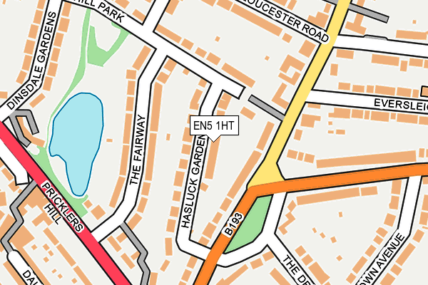 EN5 1HT map - OS OpenMap – Local (Ordnance Survey)