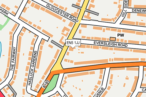 EN5 1JJ map - OS OpenMap – Local (Ordnance Survey)