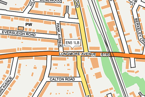 EN5 1LB map - OS OpenMap – Local (Ordnance Survey)