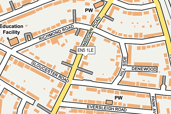 EN5 1LE map - OS OpenMap – Local (Ordnance Survey)