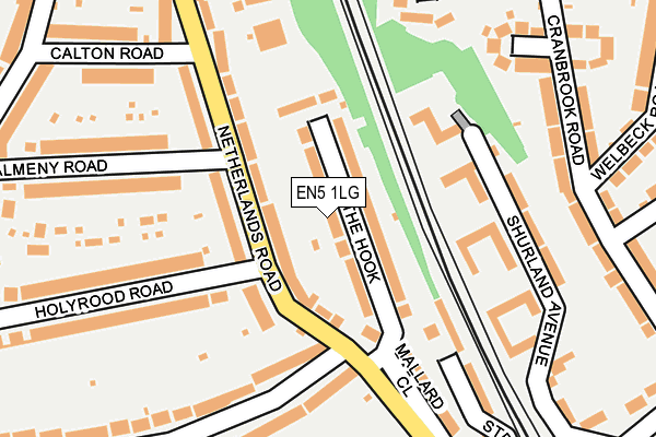EN5 1LG map - OS OpenMap – Local (Ordnance Survey)