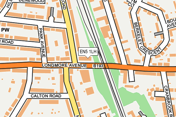 EN5 1LH map - OS OpenMap – Local (Ordnance Survey)