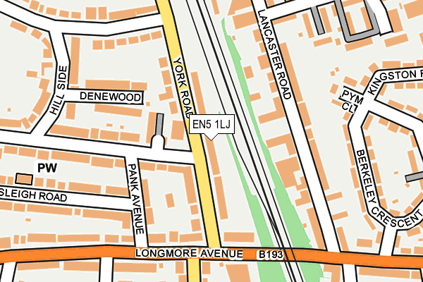 EN5 1LJ map - OS OpenMap – Local (Ordnance Survey)