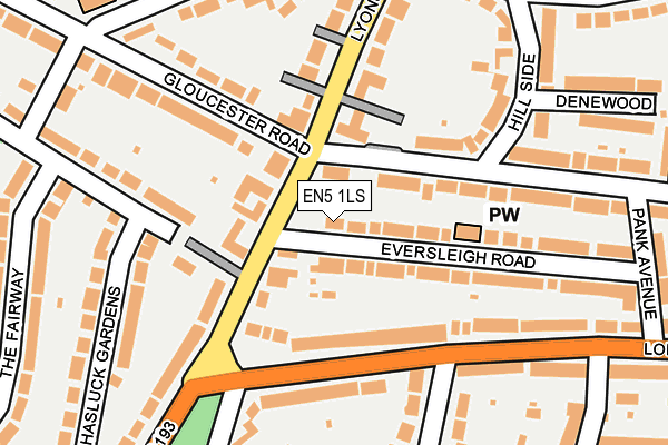 EN5 1LS map - OS OpenMap – Local (Ordnance Survey)