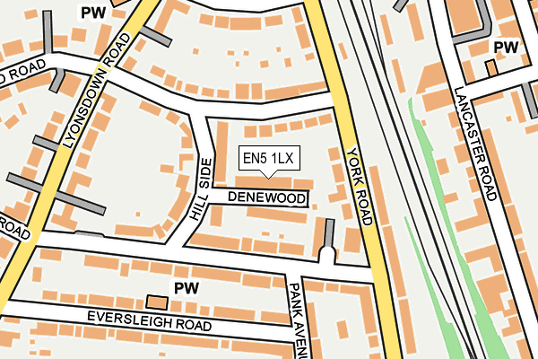 EN5 1LX map - OS OpenMap – Local (Ordnance Survey)