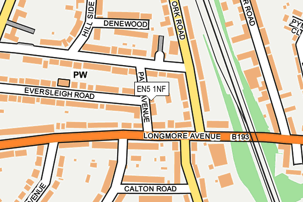 EN5 1NF map - OS OpenMap – Local (Ordnance Survey)