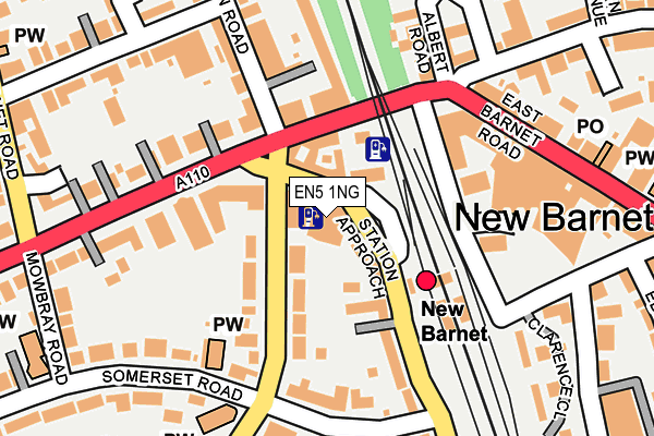 EN5 1NG map - OS OpenMap – Local (Ordnance Survey)