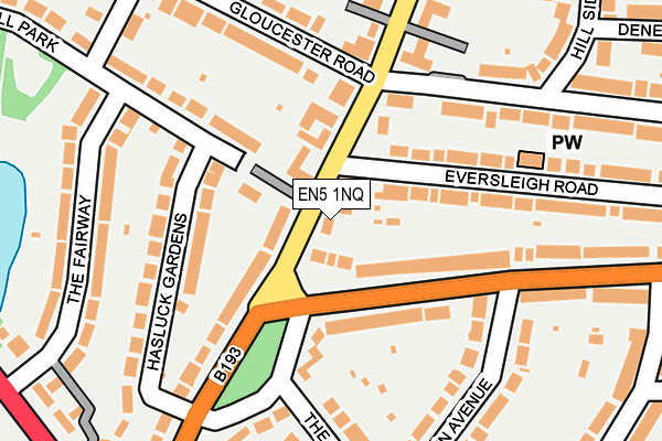 EN5 1NQ map - OS OpenMap – Local (Ordnance Survey)