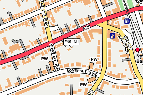 EN5 1NU map - OS OpenMap – Local (Ordnance Survey)