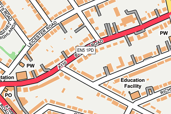 EN5 1PD map - OS OpenMap – Local (Ordnance Survey)