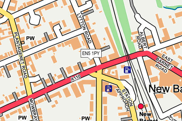 EN5 1PY map - OS OpenMap – Local (Ordnance Survey)