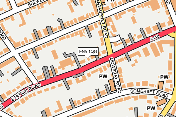 EN5 1QG map - OS OpenMap – Local (Ordnance Survey)