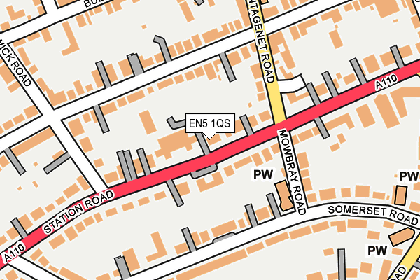 EN5 1QS map - OS OpenMap – Local (Ordnance Survey)
