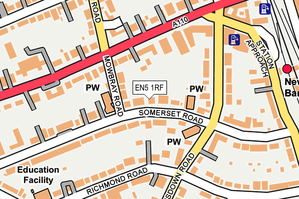 EN5 1RF map - OS OpenMap – Local (Ordnance Survey)