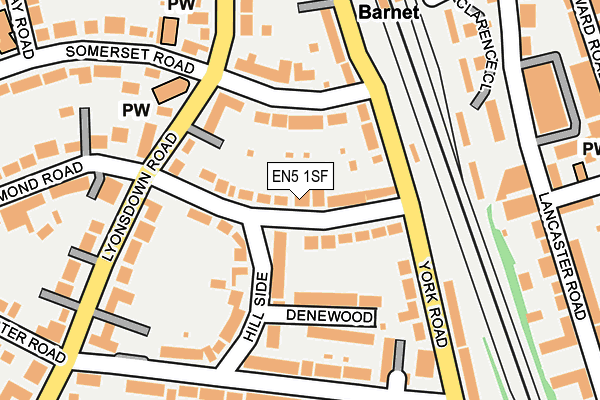 EN5 1SF map - OS OpenMap – Local (Ordnance Survey)