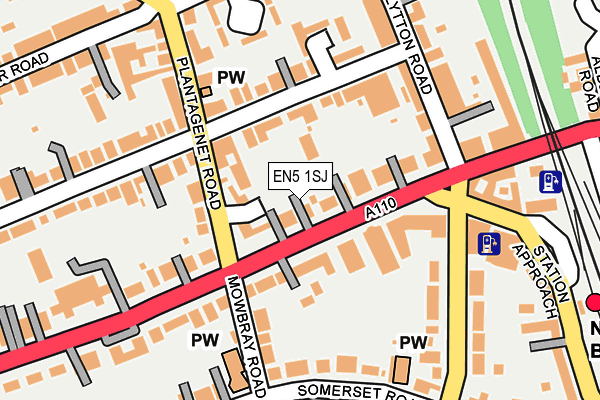 EN5 1SJ map - OS OpenMap – Local (Ordnance Survey)