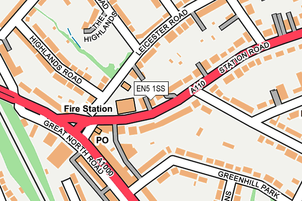 EN5 1SS map - OS OpenMap – Local (Ordnance Survey)