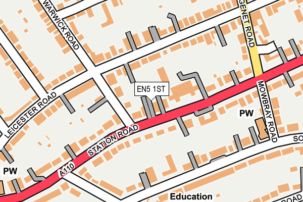 EN5 1ST map - OS OpenMap – Local (Ordnance Survey)