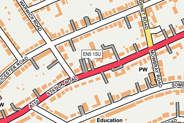 EN5 1SU map - OS OpenMap – Local (Ordnance Survey)