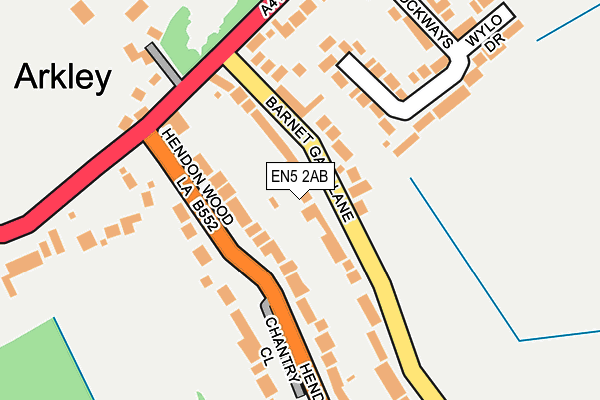 EN5 2AB map - OS OpenMap – Local (Ordnance Survey)