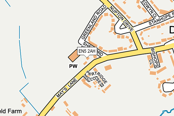 EN5 2AH map - OS OpenMap – Local (Ordnance Survey)