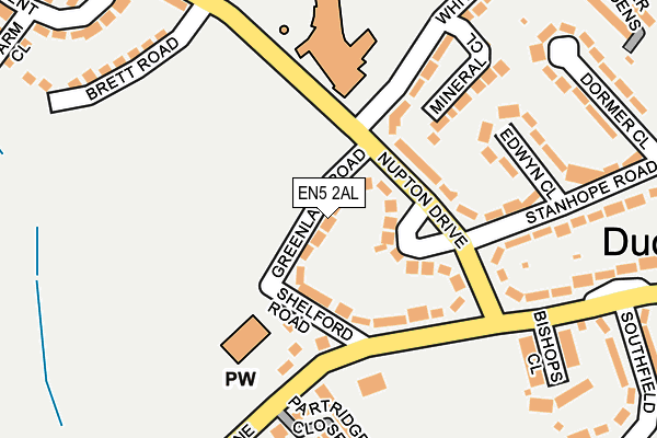 EN5 2AL map - OS OpenMap – Local (Ordnance Survey)