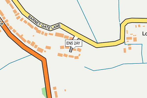 EN5 2AY map - OS OpenMap – Local (Ordnance Survey)