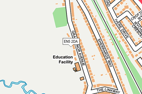 EN5 2DA map - OS OpenMap – Local (Ordnance Survey)