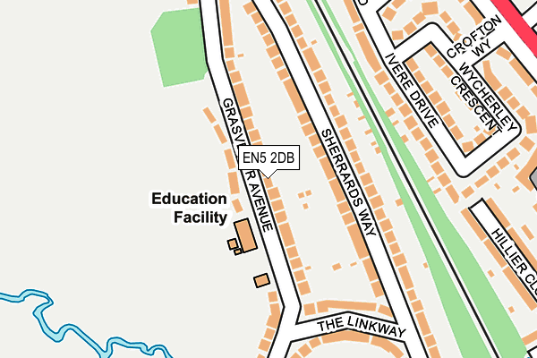 EN5 2DB map - OS OpenMap – Local (Ordnance Survey)