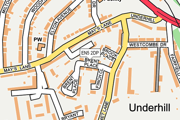 EN5 2DP map - OS OpenMap – Local (Ordnance Survey)