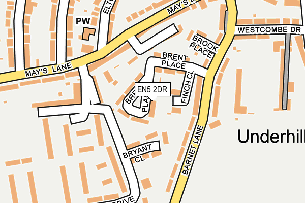 EN5 2DR map - OS OpenMap – Local (Ordnance Survey)
