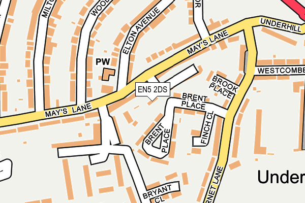 EN5 2DS map - OS OpenMap – Local (Ordnance Survey)