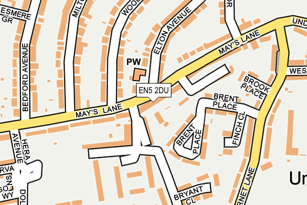 EN5 2DU map - OS OpenMap – Local (Ordnance Survey)