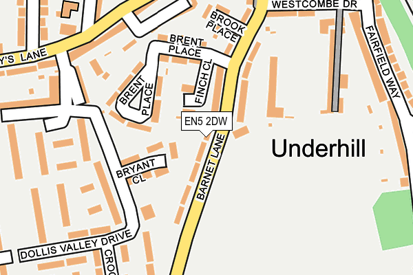 EN5 2DW map - OS OpenMap – Local (Ordnance Survey)