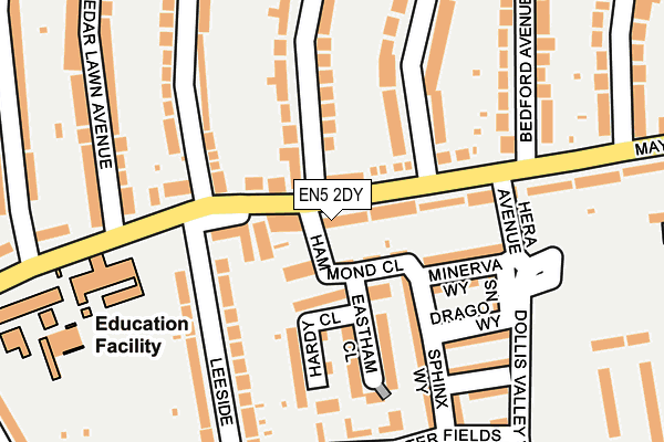 EN5 2DY map - OS OpenMap – Local (Ordnance Survey)