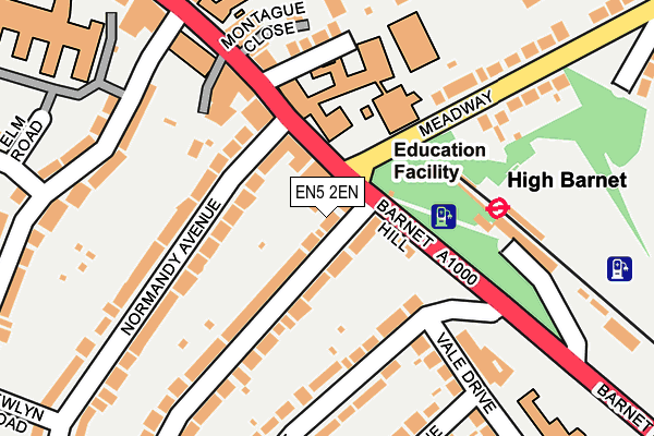 EN5 2EN map - OS OpenMap – Local (Ordnance Survey)