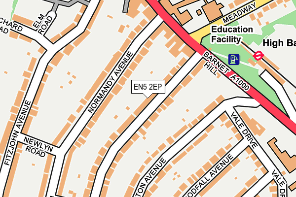 EN5 2EP map - OS OpenMap – Local (Ordnance Survey)