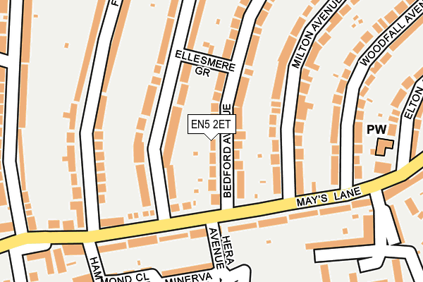EN5 2ET map - OS OpenMap – Local (Ordnance Survey)