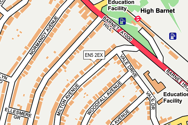 EN5 2EX map - OS OpenMap – Local (Ordnance Survey)