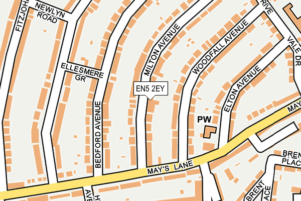 EN5 2EY map - OS OpenMap – Local (Ordnance Survey)