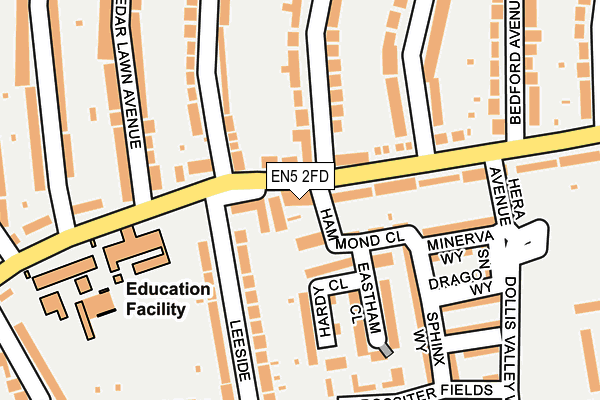 EN5 2FD map - OS OpenMap – Local (Ordnance Survey)