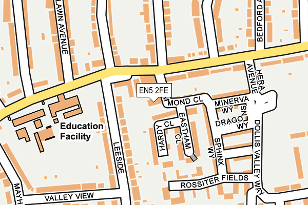 EN5 2FE map - OS OpenMap – Local (Ordnance Survey)