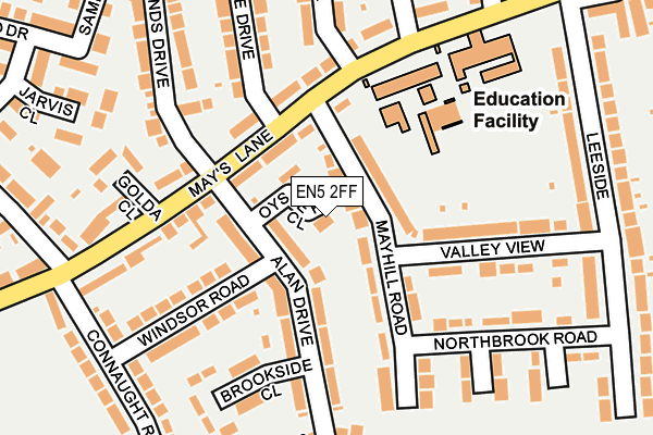 EN5 2FF map - OS OpenMap – Local (Ordnance Survey)