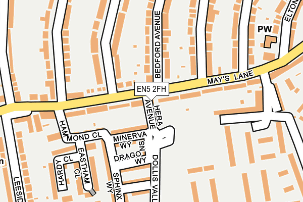 EN5 2FH map - OS OpenMap – Local (Ordnance Survey)