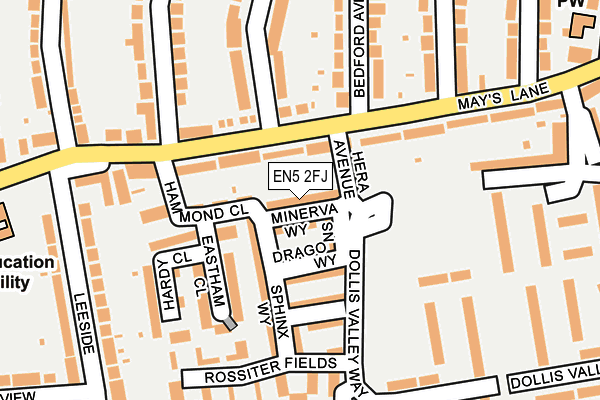 EN5 2FJ map - OS OpenMap – Local (Ordnance Survey)
