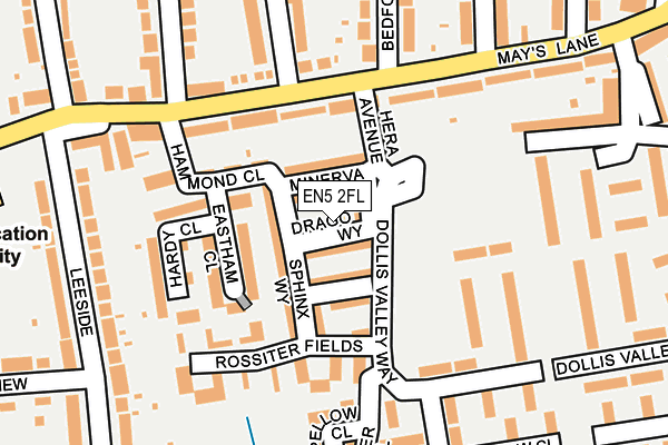 EN5 2FL map - OS OpenMap – Local (Ordnance Survey)