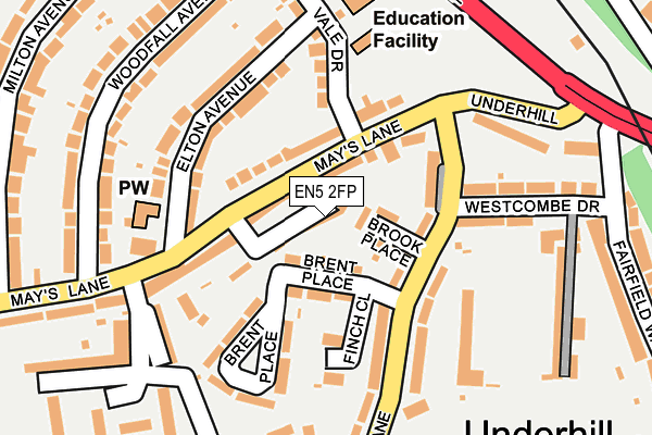 EN5 2FP map - OS OpenMap – Local (Ordnance Survey)