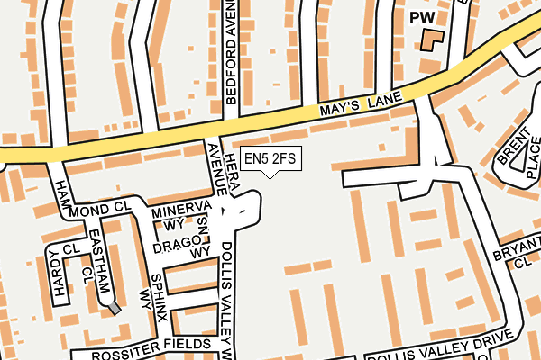 EN5 2FS map - OS OpenMap – Local (Ordnance Survey)