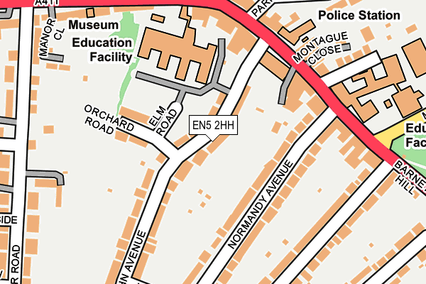 EN5 2HH map - OS OpenMap – Local (Ordnance Survey)
